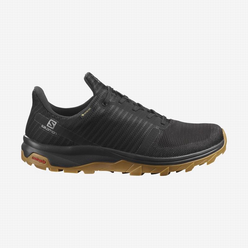 Salomon OUTBOUND PRISM GORE-TEX - Mens Hiking Shoes - Black - NZ (46035-MDHX)